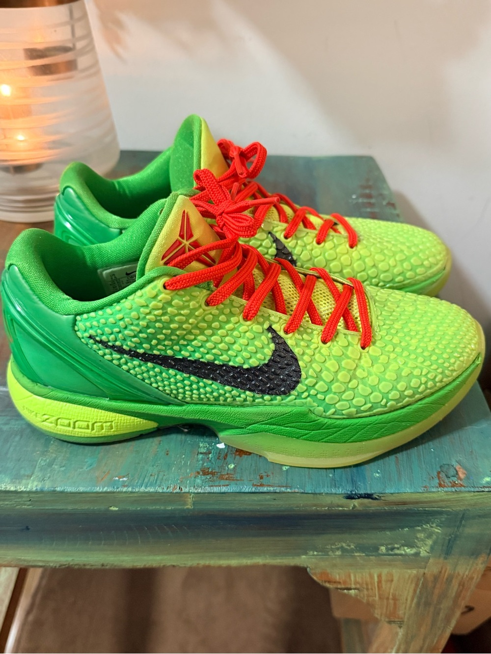 Nike Zoom 2020 Kobe 6 Pronto Grinch Size 7.5 - Picture 2 of 10